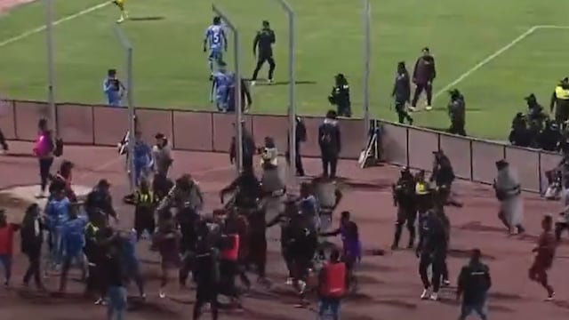 Partido en Bolivia terminó con brutal pelea y 17 expulsados