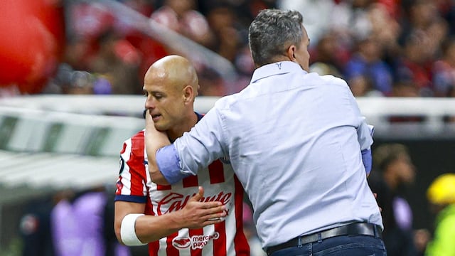 Chicharito Hernández y Óscar García.