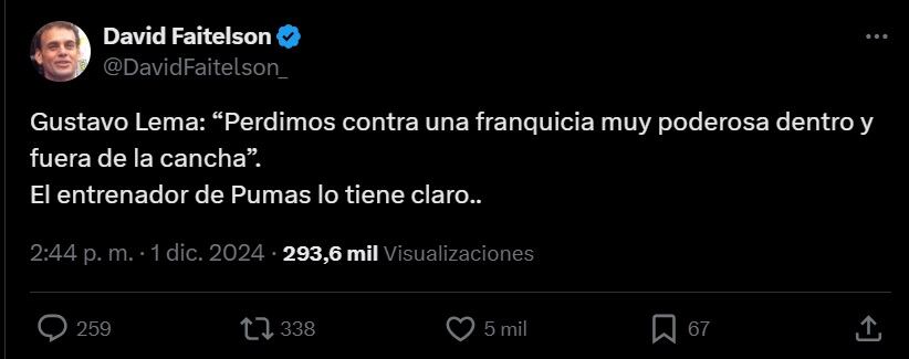 David Faitelson sobre las declaraciones de Lema