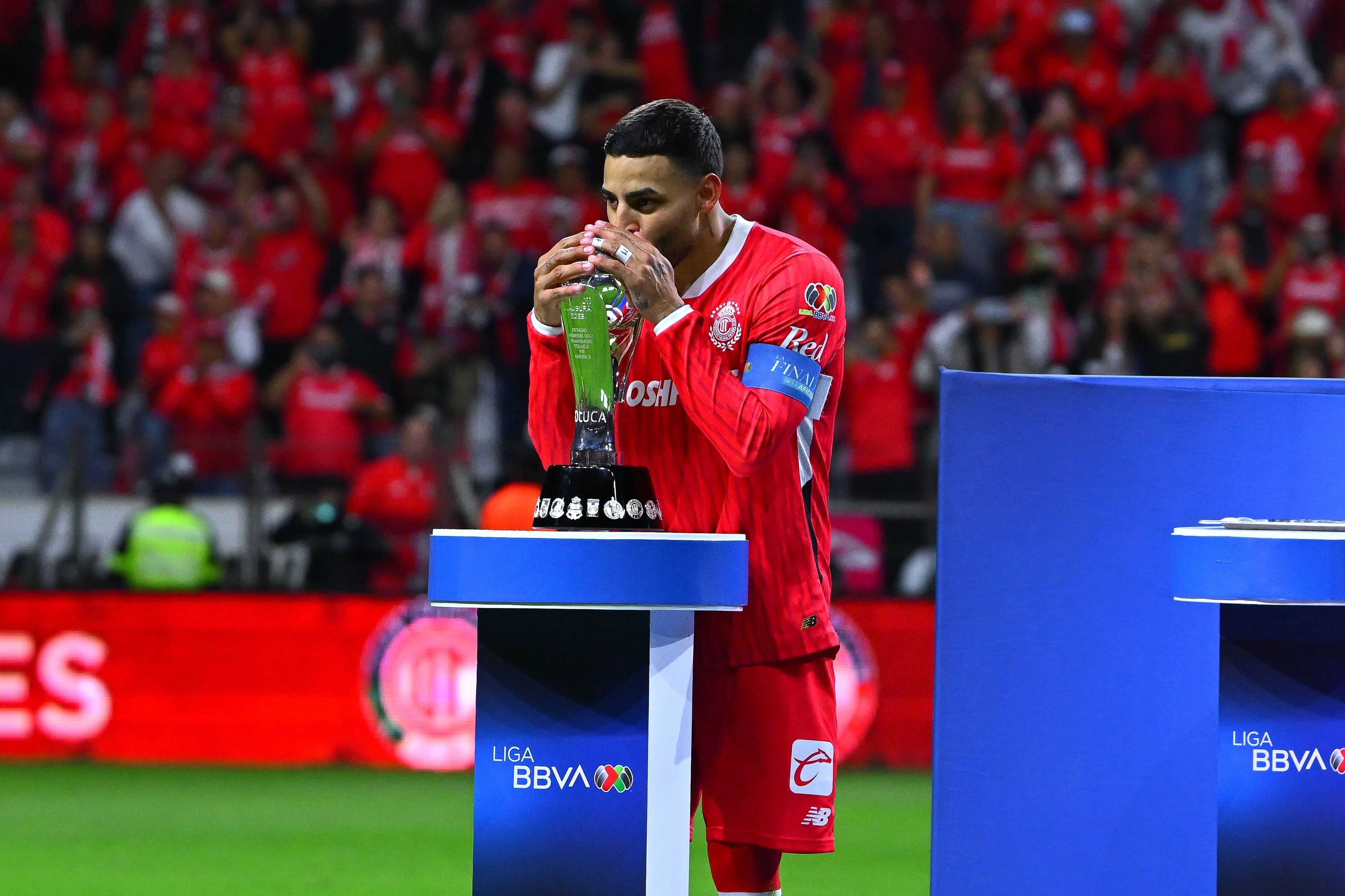 Alexis Vega tras ser campeón con Toluca en el Clausura 2025 de la Liga MX.