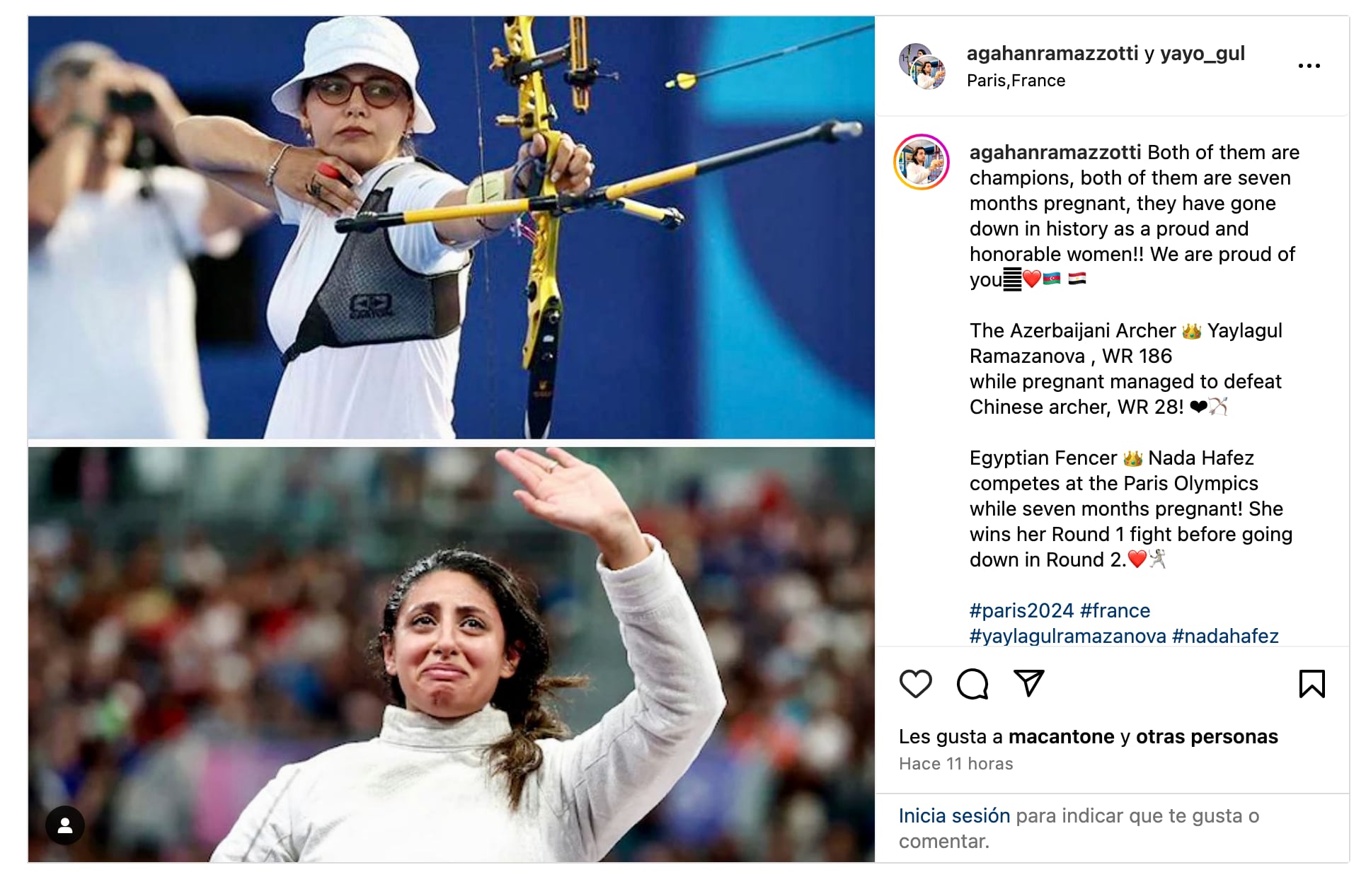 Atletas compiten embarazadas.