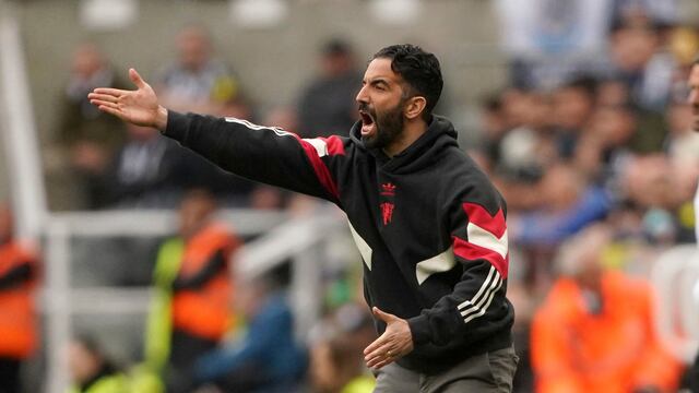Ruben Amorim en el Newcastle United vs Manchester United.