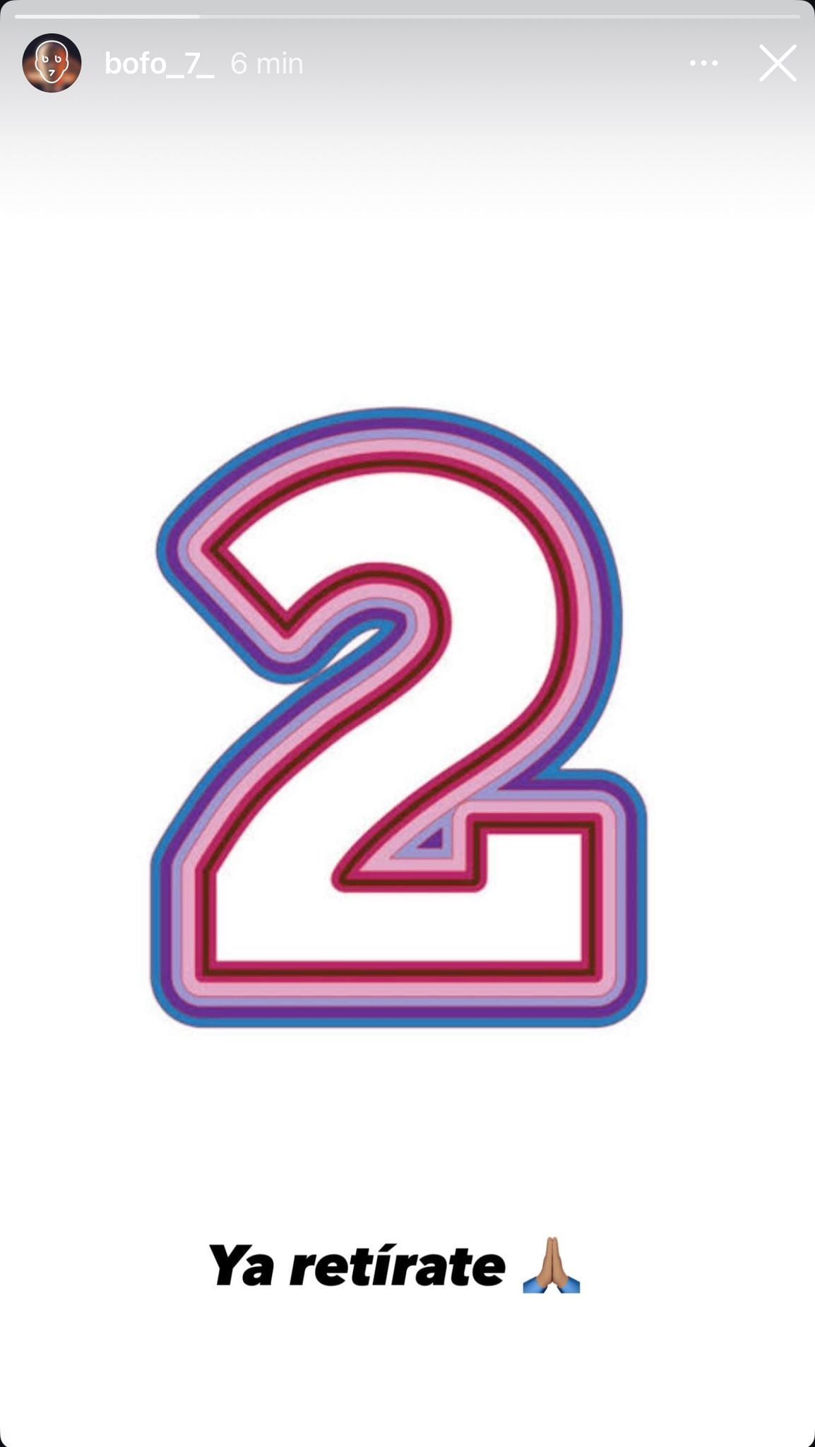 Mensaje de Bofo Bautista en su cuenta de IG.