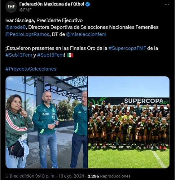 La Federación Mexicana de Futbol celebra la SupercopaFMF.