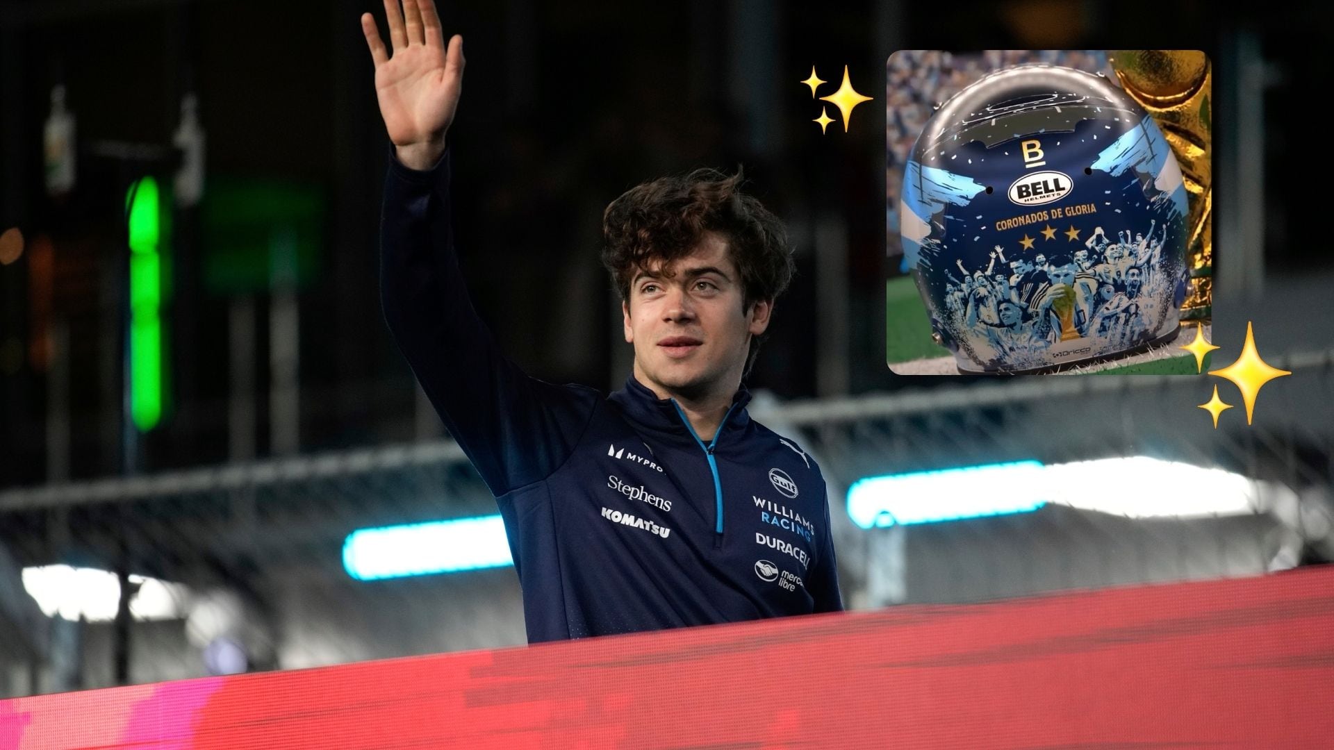 El espectacular casco de Franco Colapinto