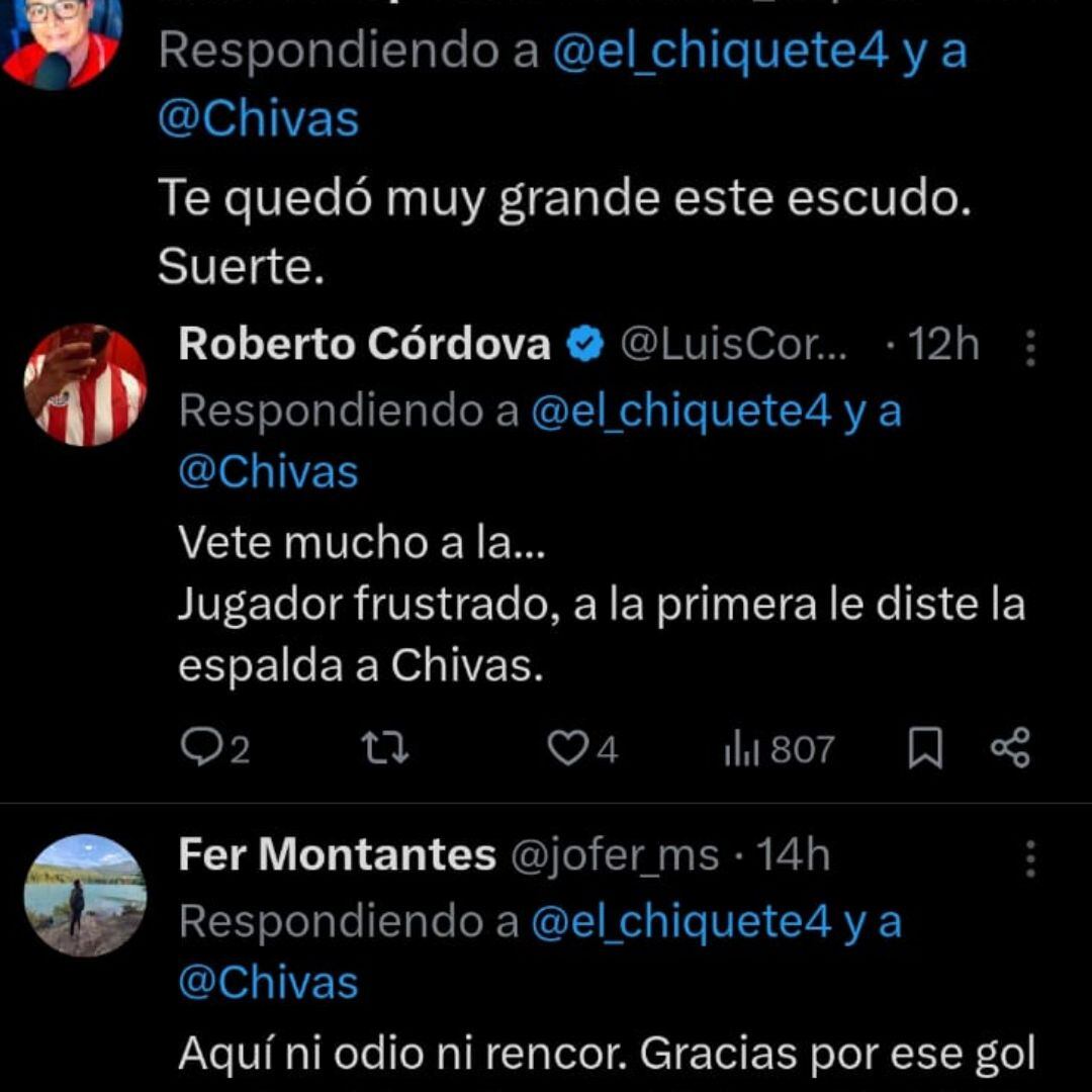 Mensajes de los fans de Chivas a Jesús Orozco Chiquete.