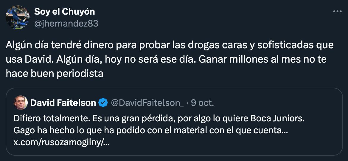 Periodista tapatío revienta a David Faitelson: “Un día probaré las drogas que usa”