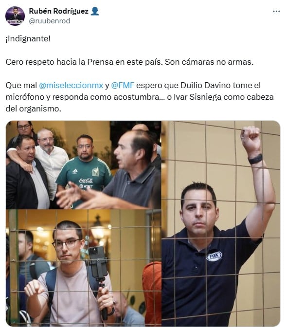 La Selección Mexicana puso rejas para la prensa