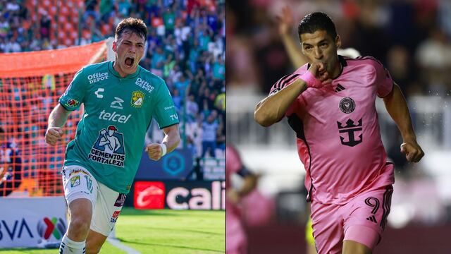 Luis Suárez felicita a Federico Viñas por su salida del Club León.