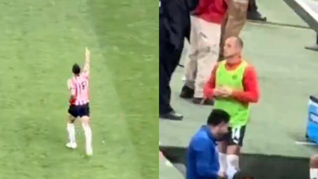 La reacción del Chicharito Hernández al primer gol de Alan Pulido en Chivas