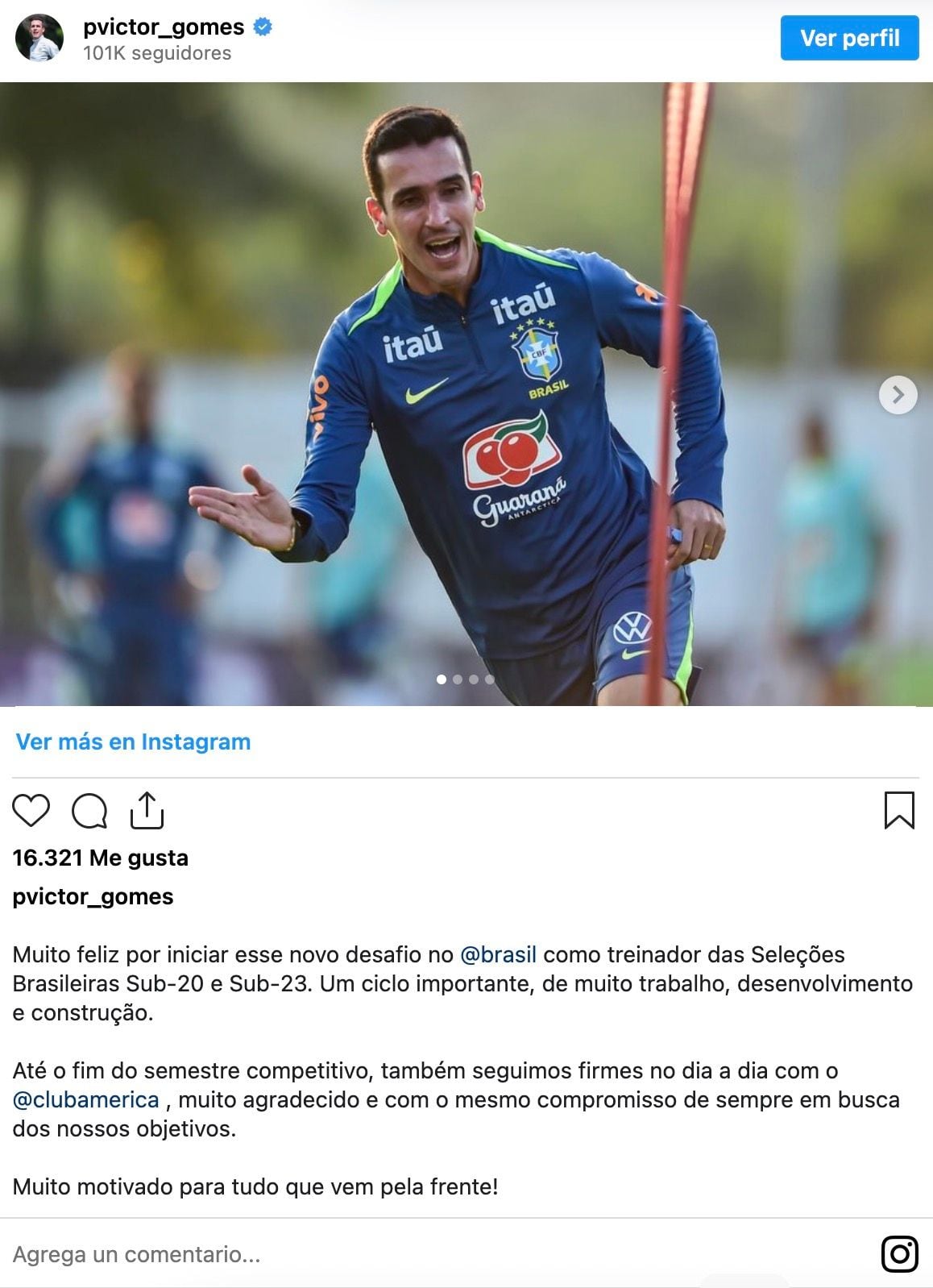 Auxiliar de Jardine ya trabaja con la selección de Brasil.