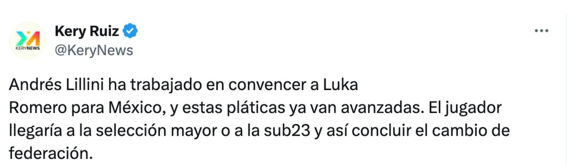 Luka Romero, en pláticas para representar a la Selección Mexicana.