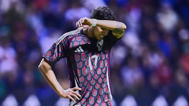 Orbelín Pineda, en un partido con la Selección Mexicana.