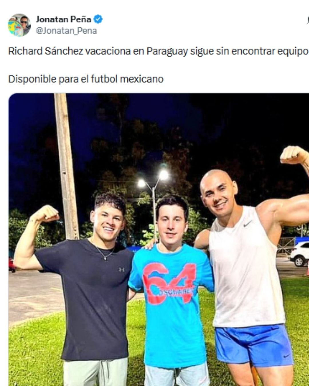 Richard Sánchez de vacaciones en Paraguay