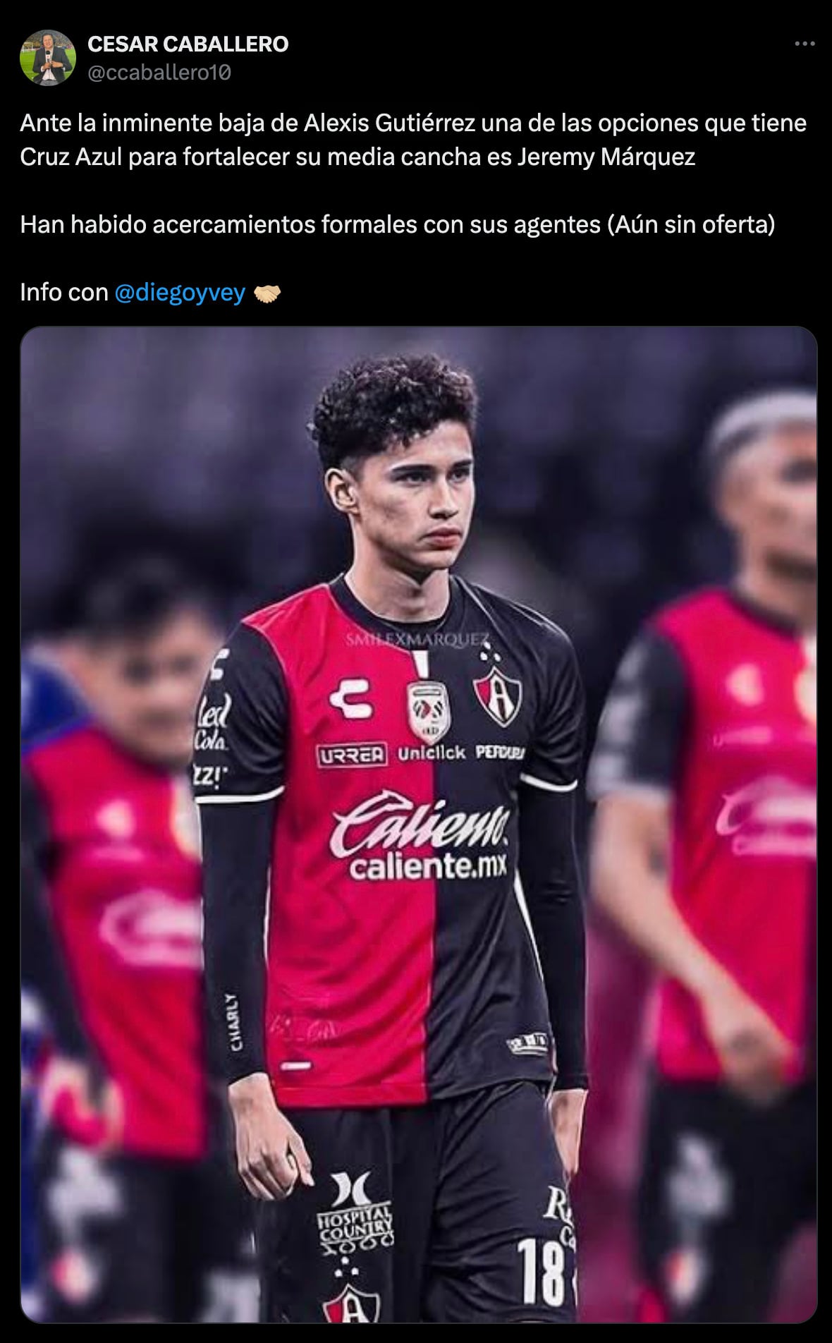 Jeremy Márquez podría llegar a Cruz Azul