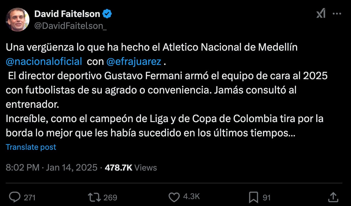 X de David Faitelson