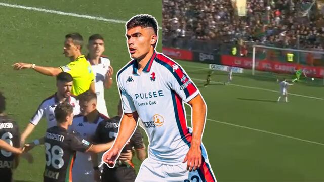 Johan Vázquez contra el Venezia.