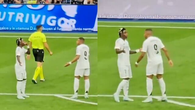 Vinicius Jr. y Mbappé discutieron en medio de un partido del Real Madrid