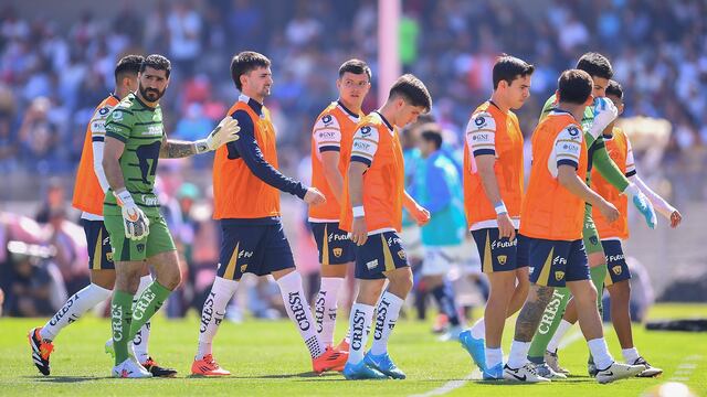 Jugadores de Pumas tras la eliminación en el Apertura 2024.