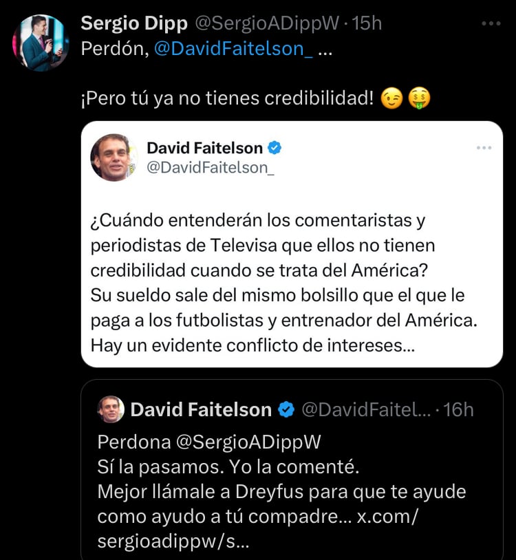 David Faitelson y Sergio Dipp se enfrascaron en un tiña tuitera
