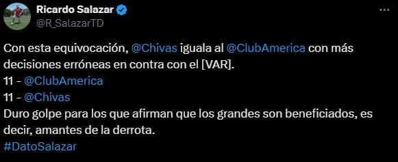 Chivas y América no son los más favorecidos por el arbitraje