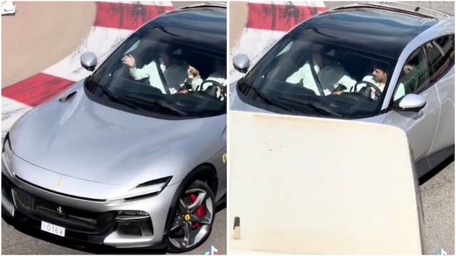 Charles Leclerc choca ridículamente su Ferrari