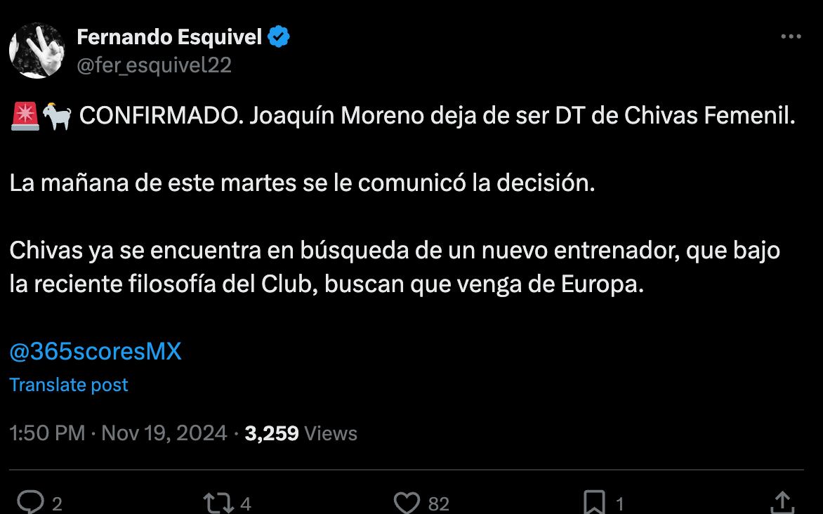 Chivas Femenil quiere a un DT que venga de Europa