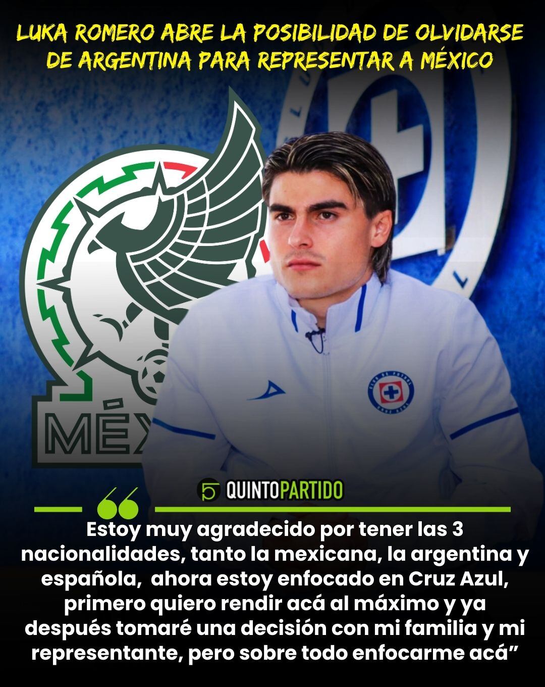 Luka Romero sobre representar a México.