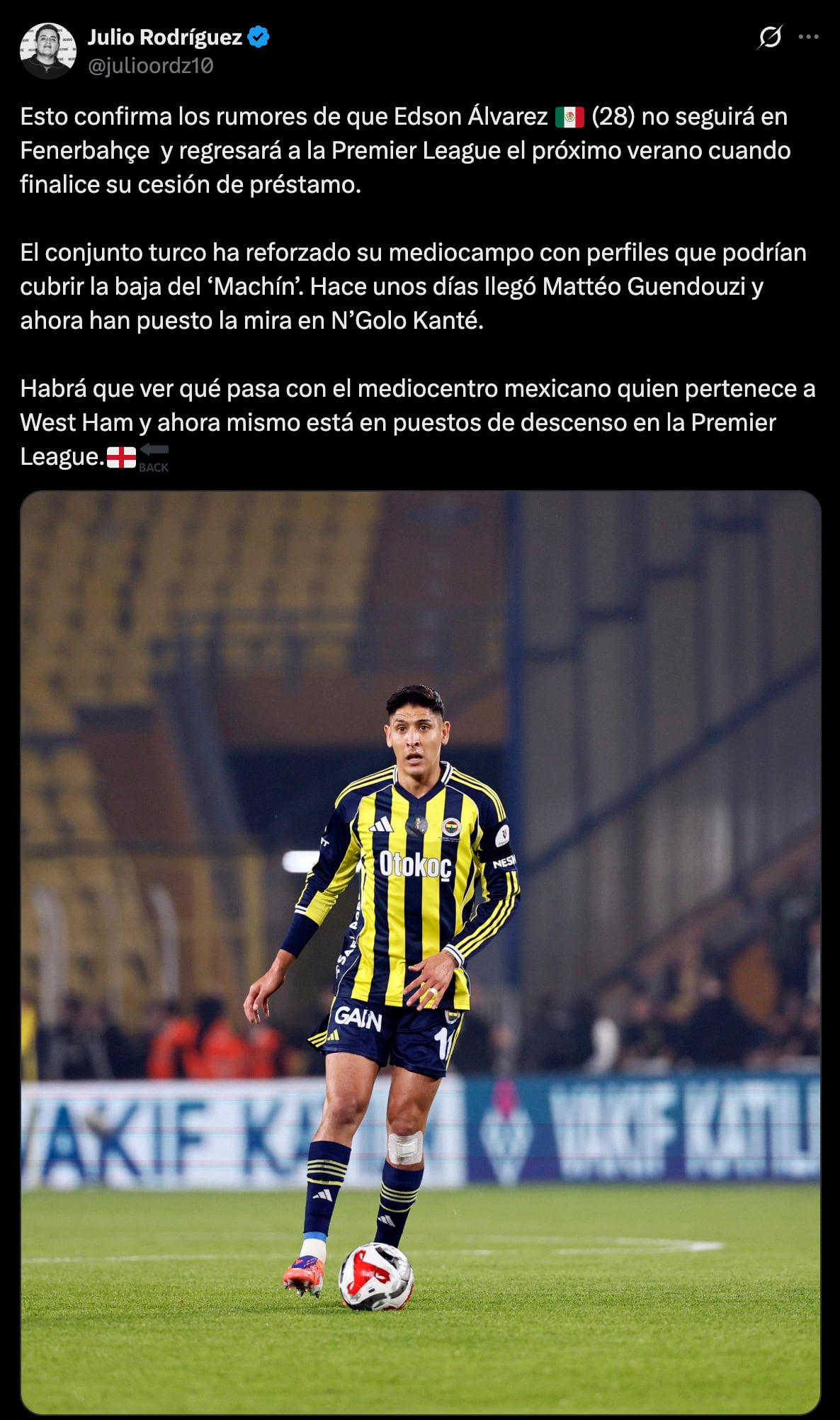 El panorama que enfrenta Edson Álvarez a meses del Mundial 2026