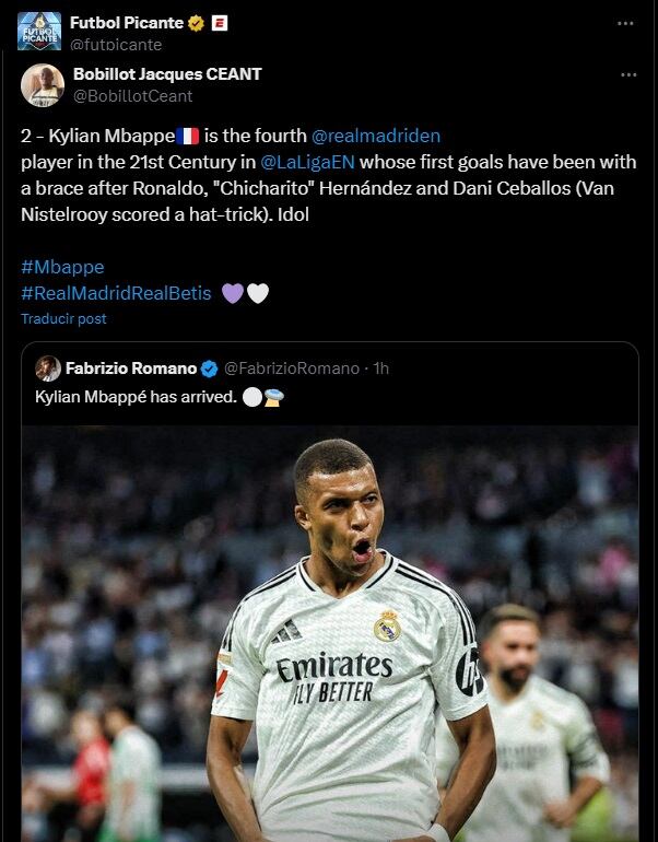 Jugadores que se estrenaron con doblete con el Madrid.