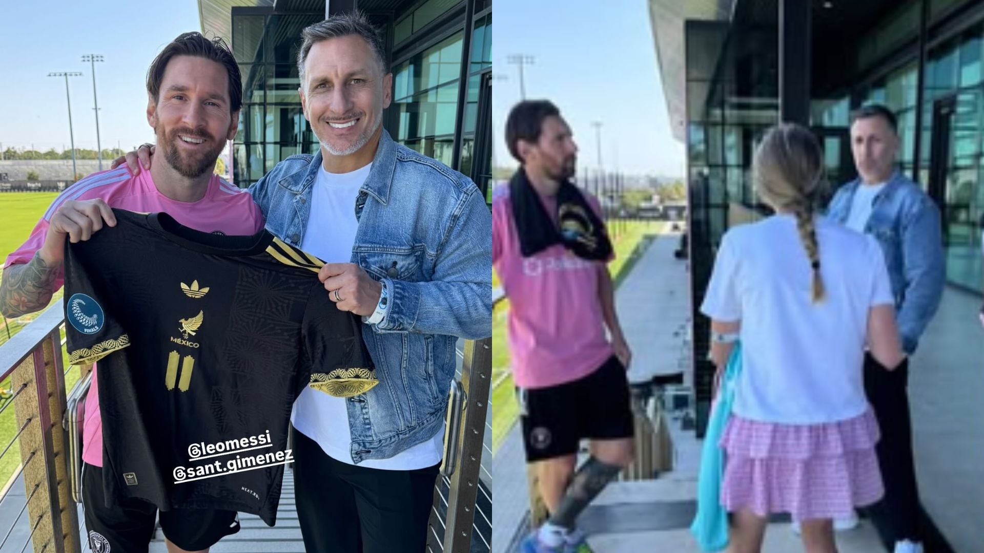 Así posó Lionel Messi con la camiseta de Santiago Giménez