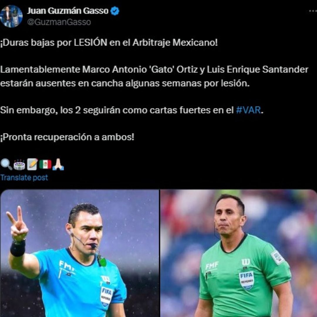 Lesión de Luis Enrique Santander.