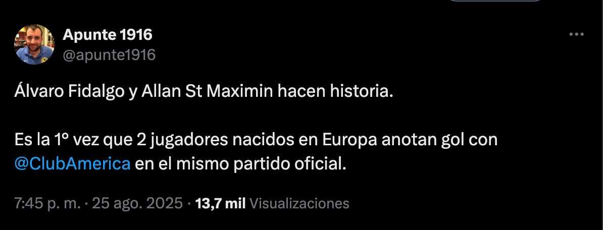El brutal récord que impuso el América