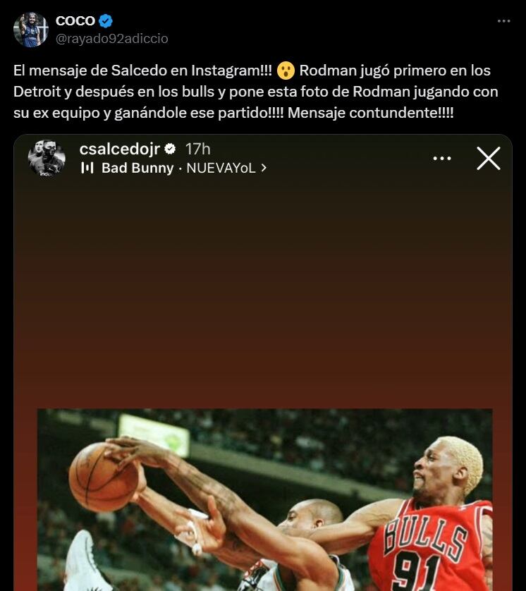 Indirecta de Carlos Salcedo