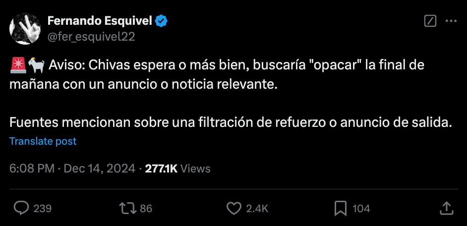 X de Fernando Esquivel