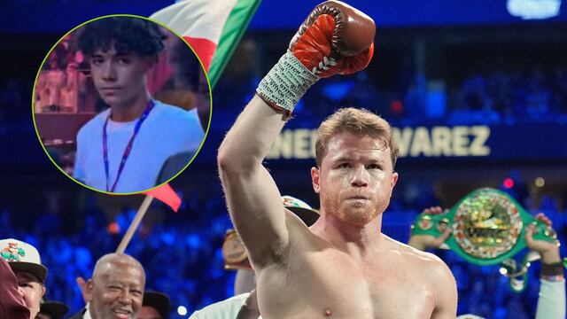 Cristiano Ronaldo Jr. fue captado en la pelea del Canelo Álvarez