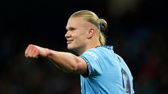 Erling Haaland con el Manchester City.