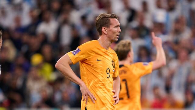 Luuk de Jong con Países Bajos en Qatar 2022.