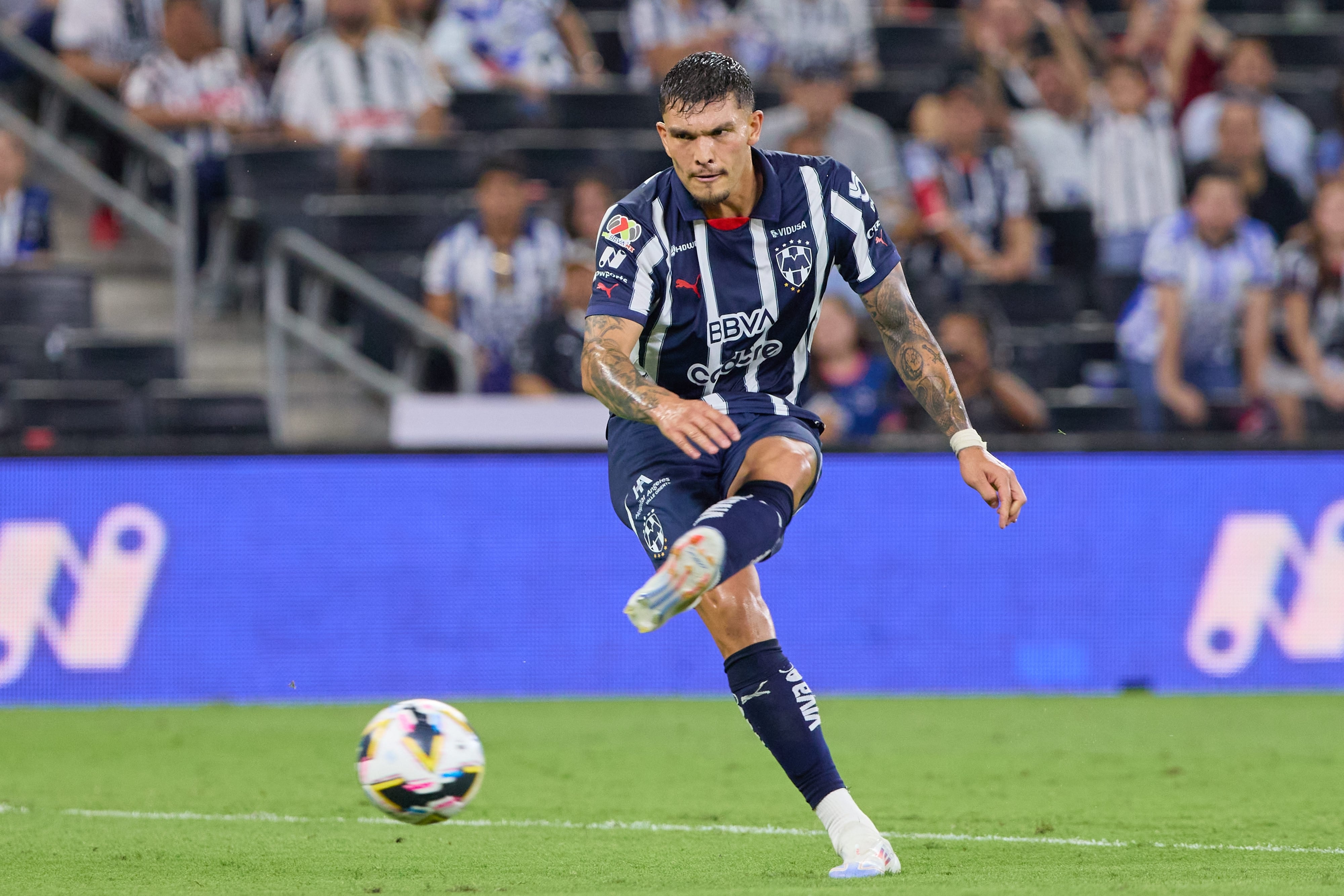 Brandon Vázquez, jugador de Rayados de Monterrey.