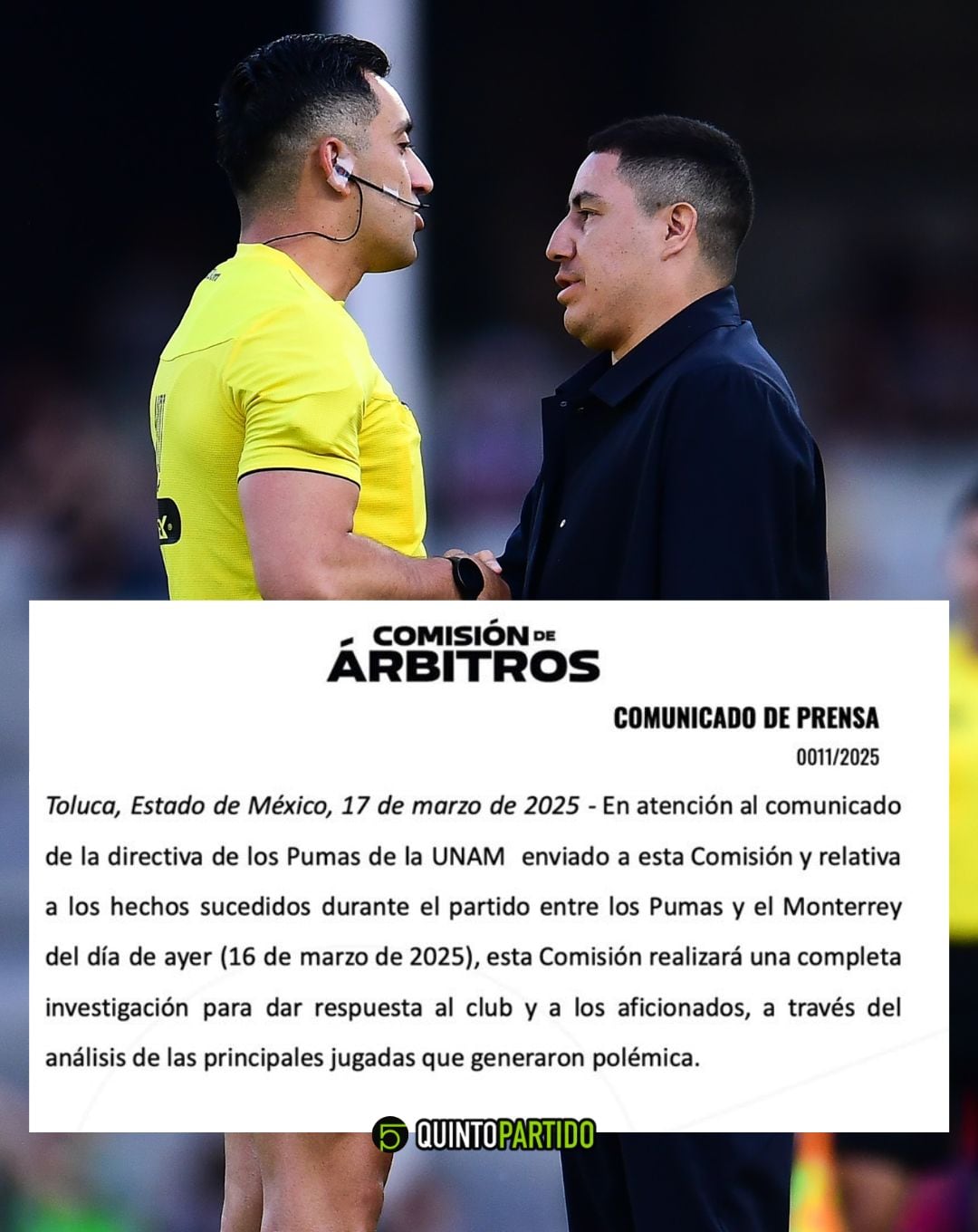 Comunicado de la Comisión de Arbitraje.