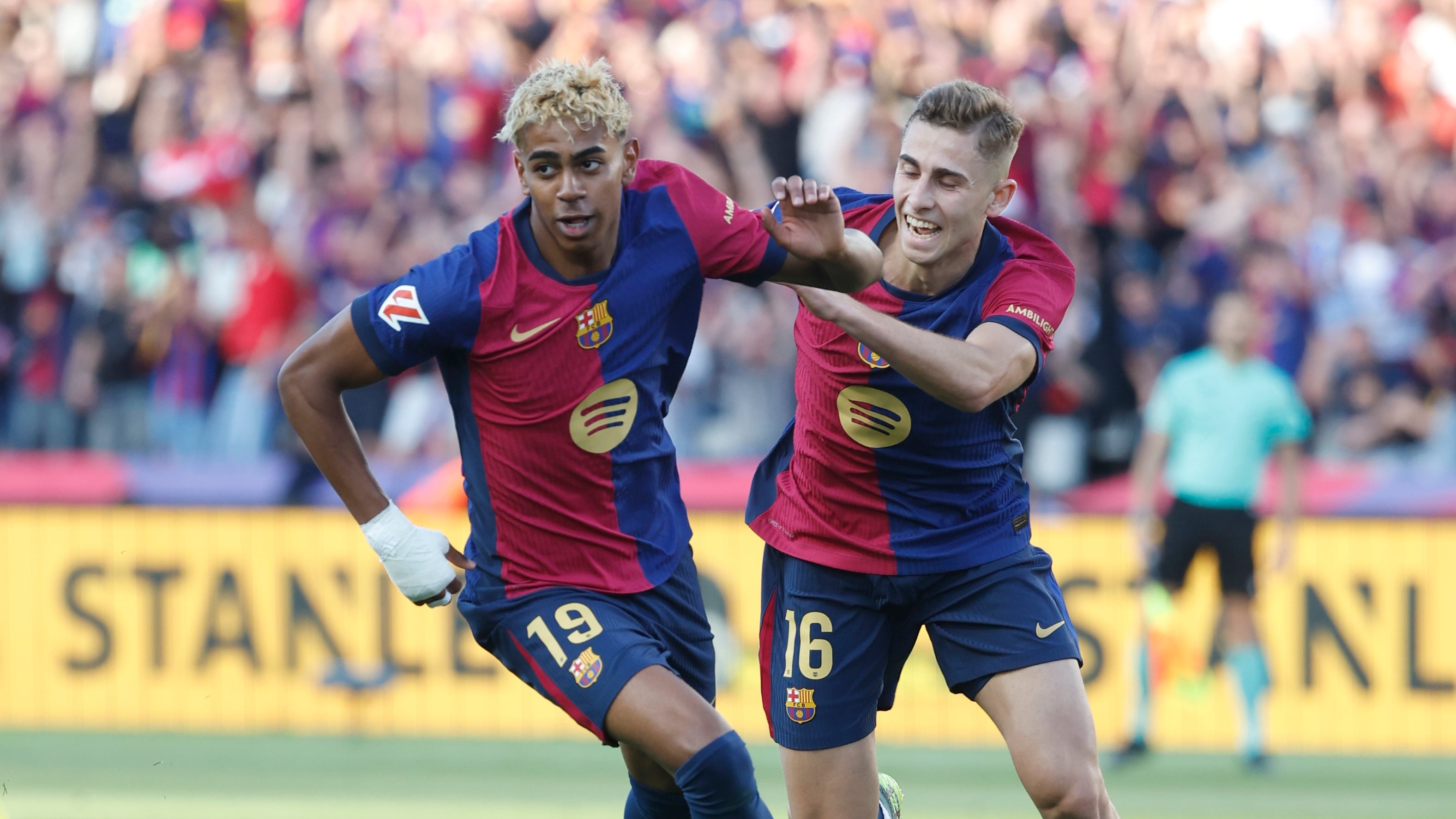 Lamine Yamal y Fermín López en el FC Barcelona.