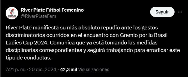 Comunicado River Plate