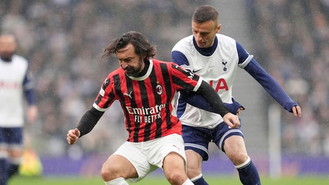 Andrea Pirlo, en el partido de leyendas Tottenham vs AC Milan.