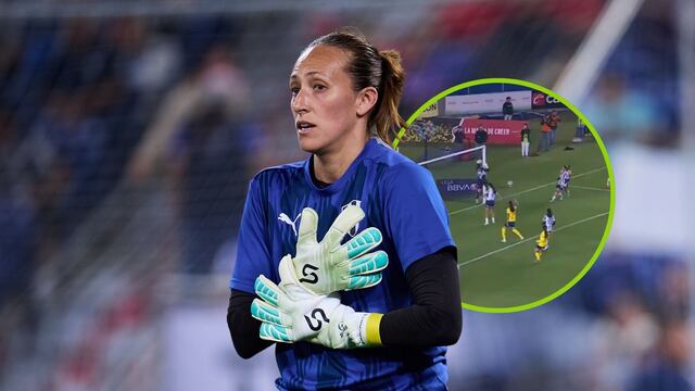 El terrible oso de la portera de Rayadas de Monterrey en el partido ante América