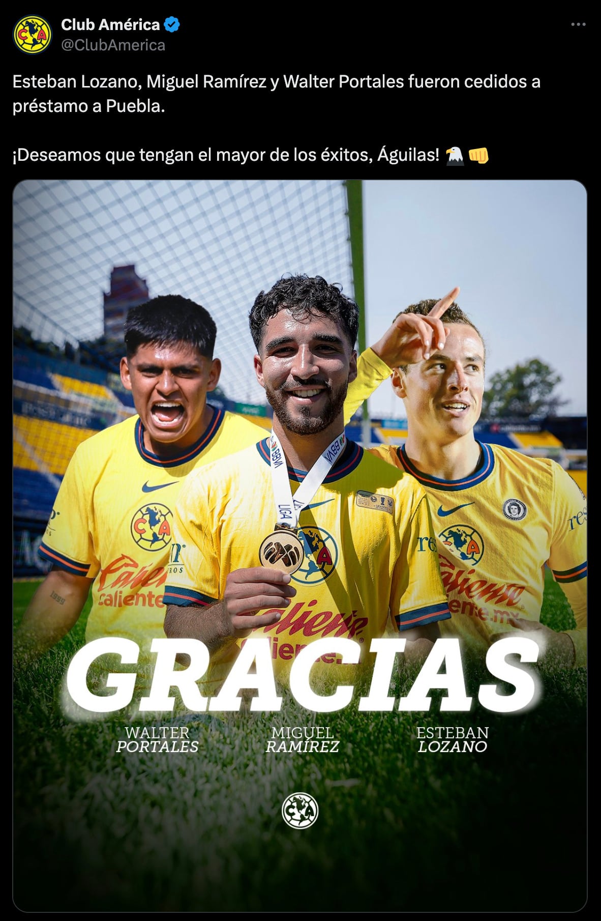 América da a conocer tres bajas