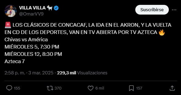 ¿TV Azteca va a pasar el Clásico Nacional?