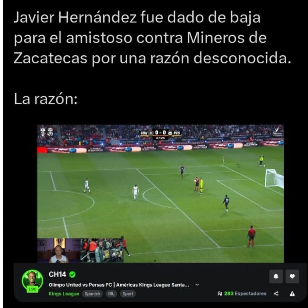 Chicharito Hernández transmitió la final de la Kings League Américas.