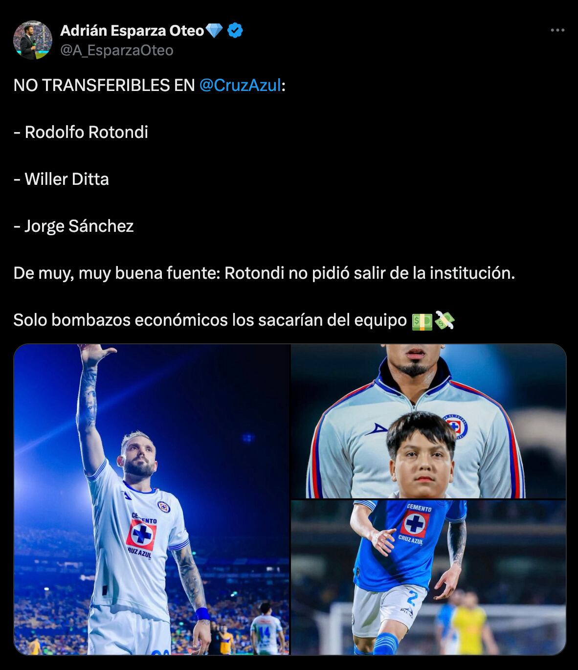 Tuit de Adrián Esparza Oteo