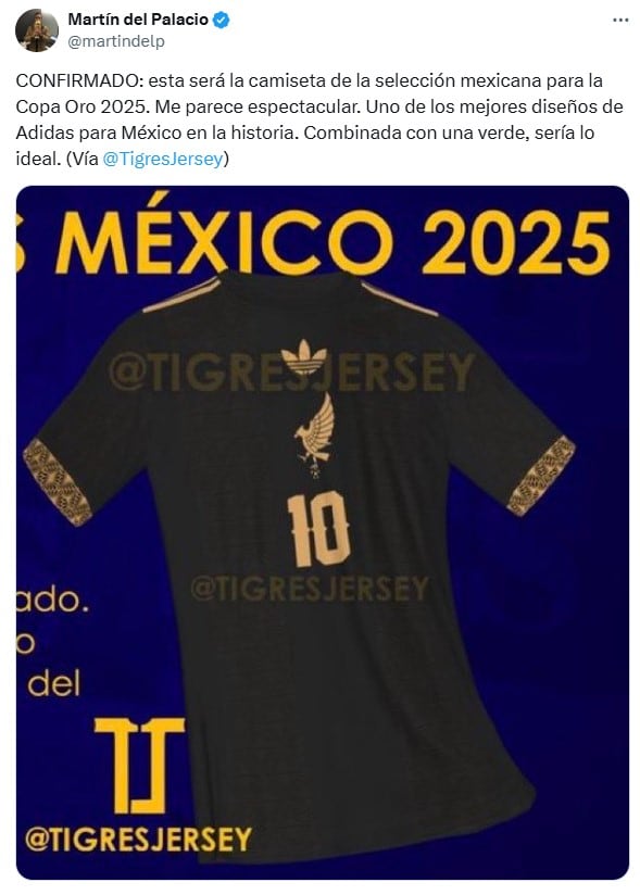 El nuevo jersey de la Selección Mexicana para la Copa Oro 2025
