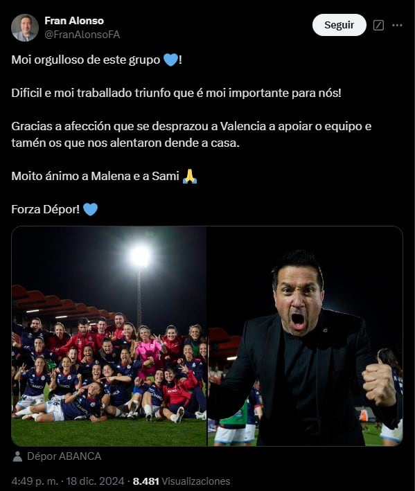 Fran Alonso con Deportivo La Coruña